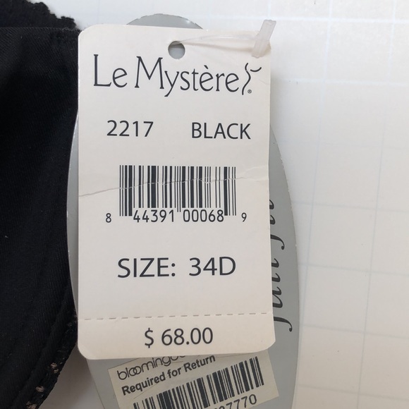 Le Mystere - Black lacy bra 34D - New With Tags - Picture 2 of 16
